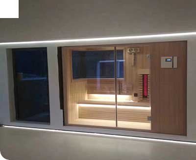 Wyposażenie sauny dla centrum fitness